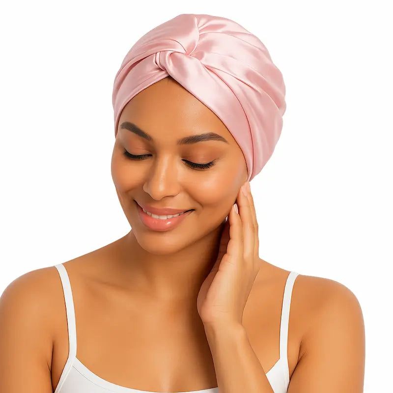 Turban de nuit en soie